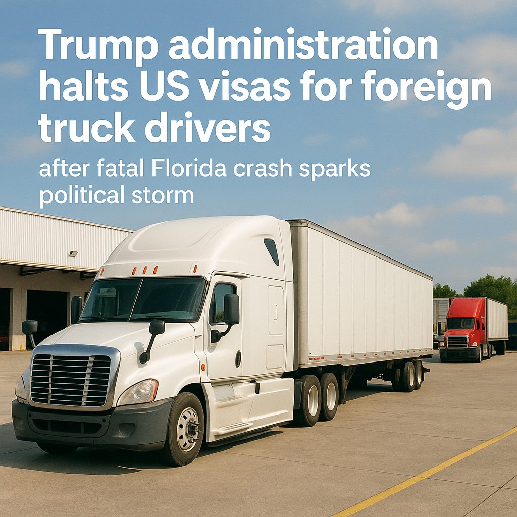 Trump Administration Halts US Visas for Foreign Truck Drivers Following Fatal Crash: A Human-Centered Look at the Controversy