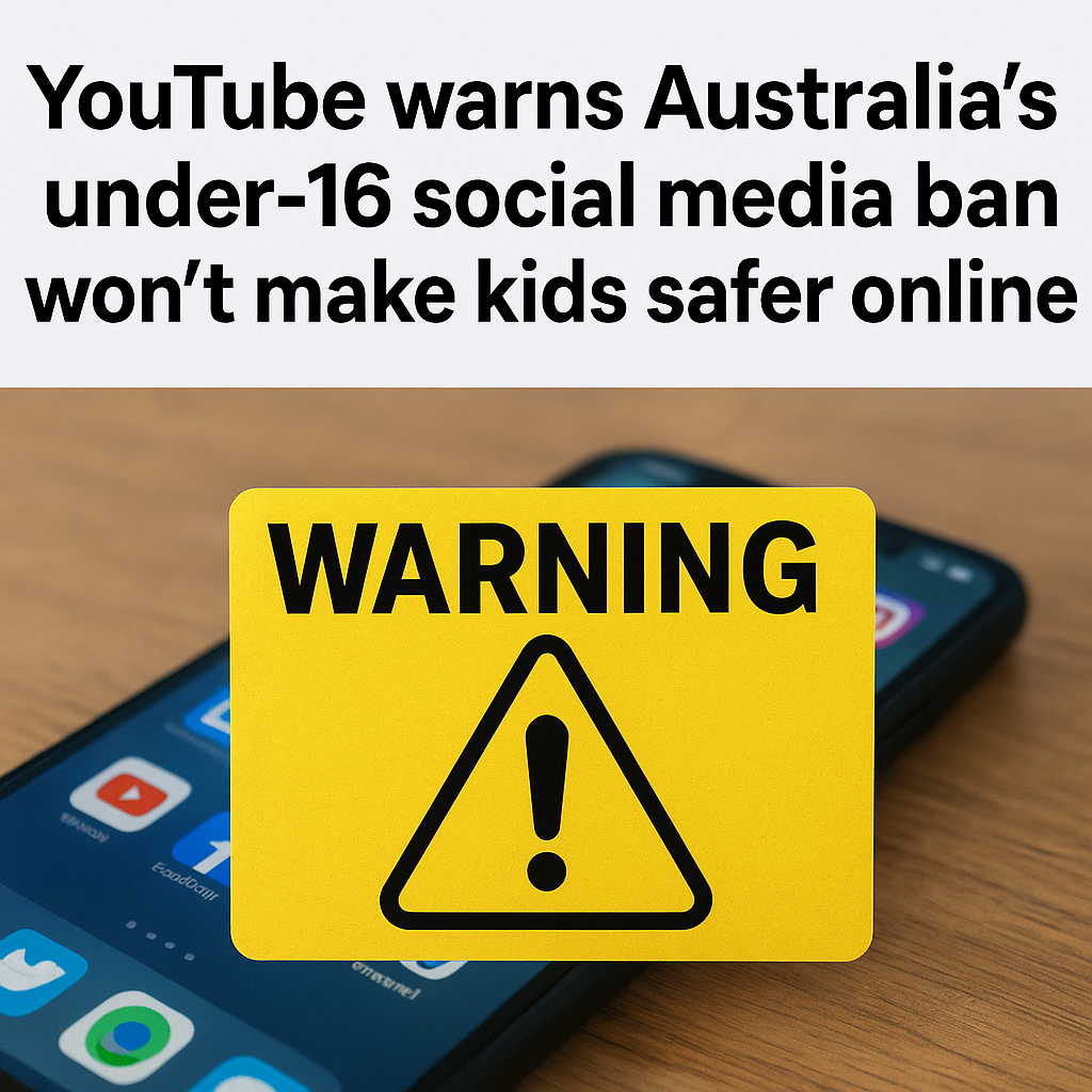 YouTube Warns: Australia’s Under-16 Social Media Ban May Not Make Kids Safer Online