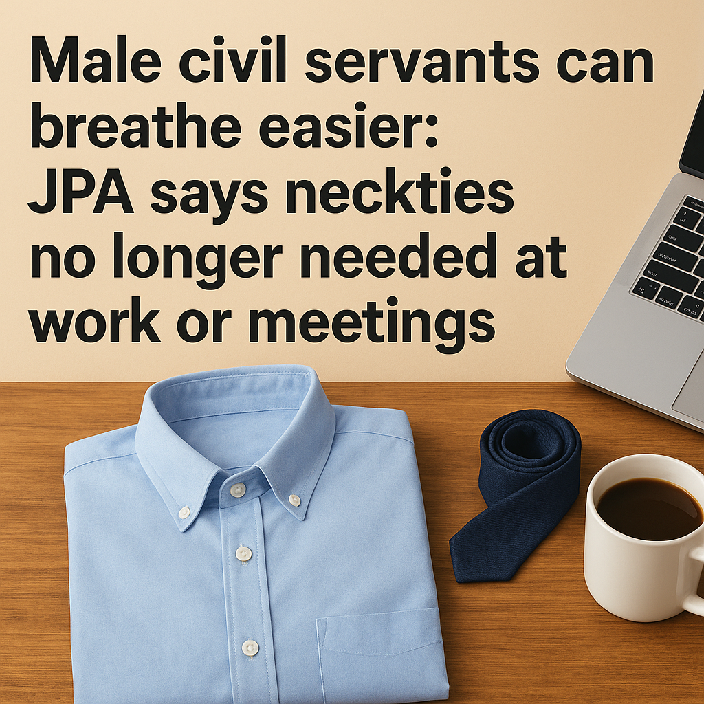 Male Civil Servants Can Finally Loosen Up: JPA Drops Necktie Requirement at Work